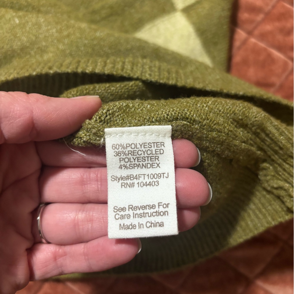 Blu Pepper Tan and Cream Block Sleeve Sweater - Picture 4 of 4